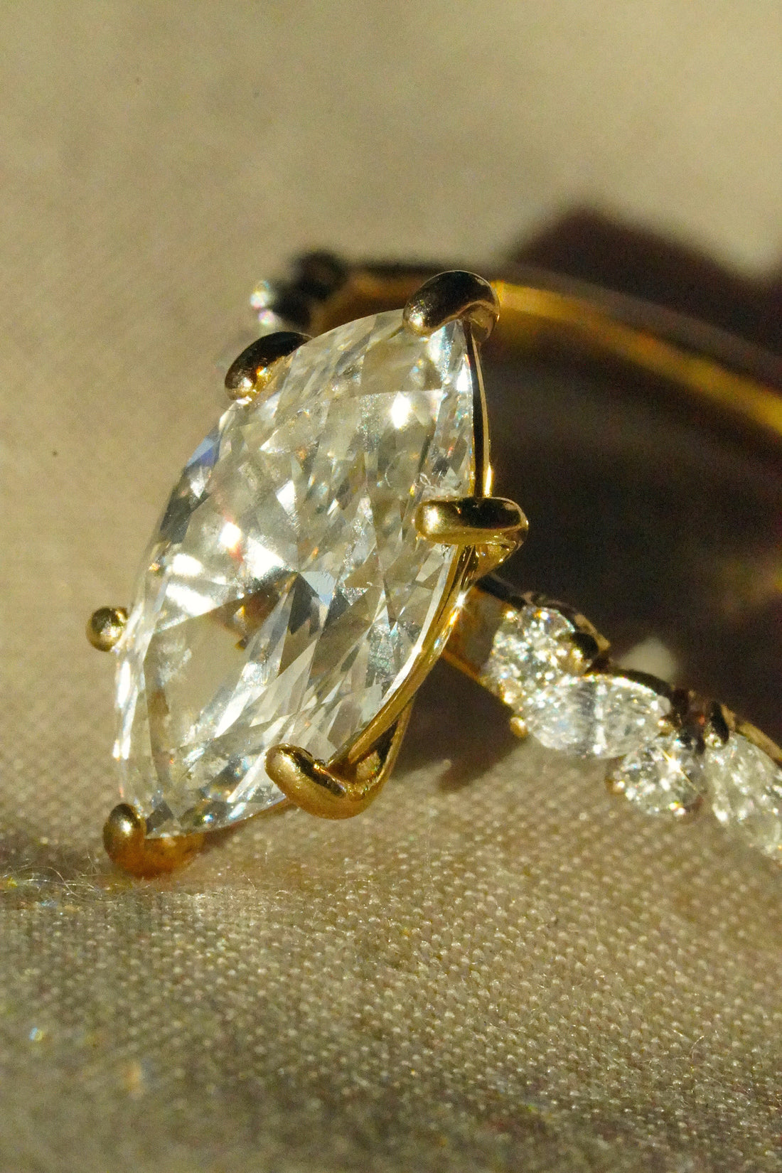 eweler hand-setting a diamond into a custom engagement ring